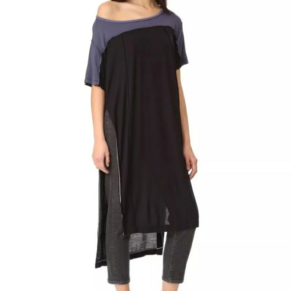 Free People Tops - FREE PEOPLE Bandwagon Colorblocked Tunic Black com